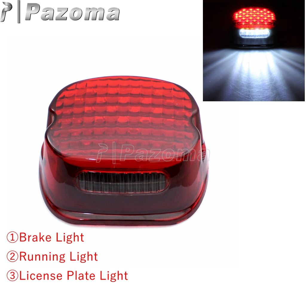 Motorcycle Rear LED Tail Light Turn Signals Brake Lamp Integrated Taillight For Harley Touring Dyna Softail Sportster 1200 883: 711 Red