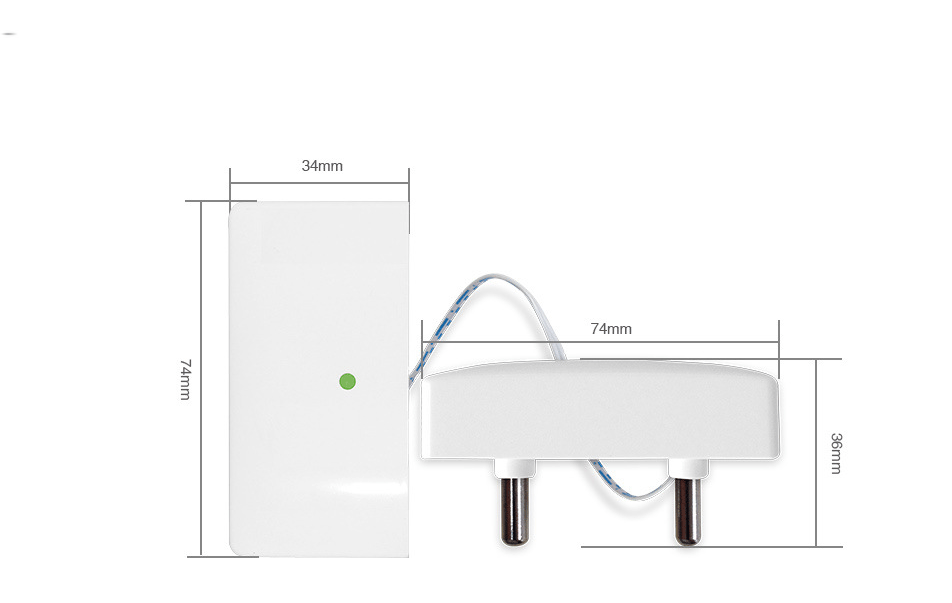 Water sensor paar met de ewelink Wifi Gas Manipulator Valve Controle