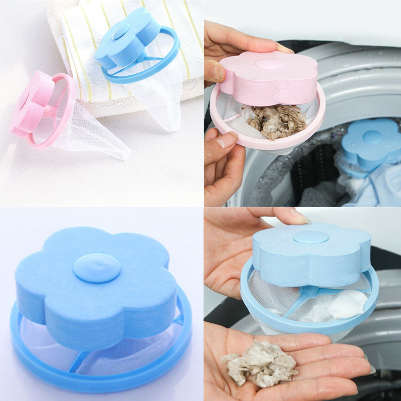 1PC Mesh Filter Bag Floating Washing Machine Wool Hair Removal Cleaning
