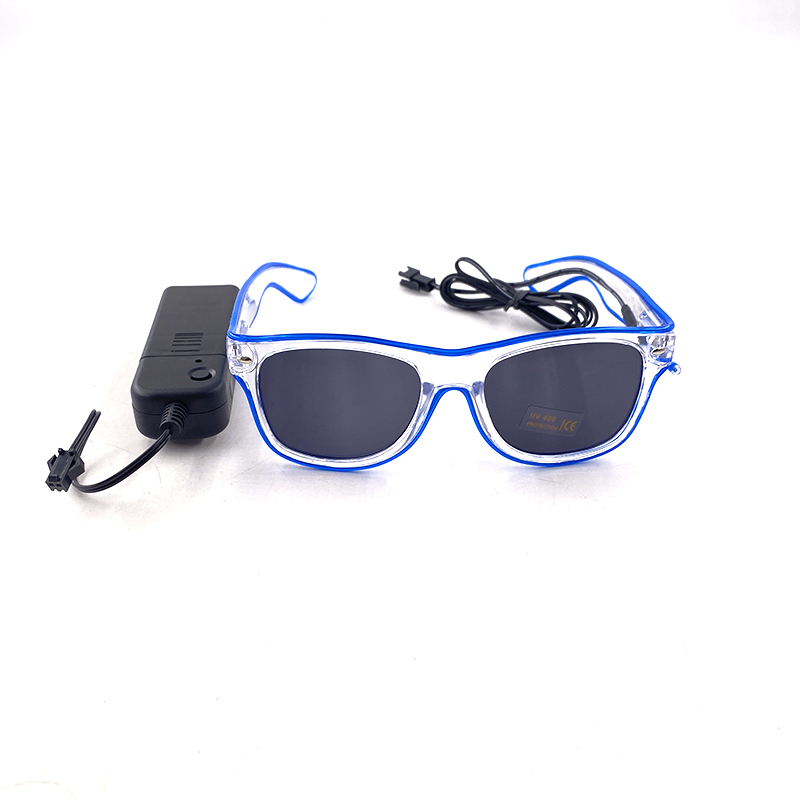 Neue 10 Farben leuchtende Dekor Kostüm Zubehör Neonlicht Sonnenbrille mit LED-Leucht brille leuchtet in dunkler Leistung