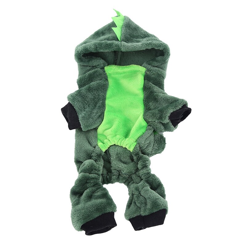 Morsom dinosaur kjæledyr katt kostyme halloween katt klær til små katter vinter varm fleece kattunge hettegensere frakk jakke hundeklær: Xs