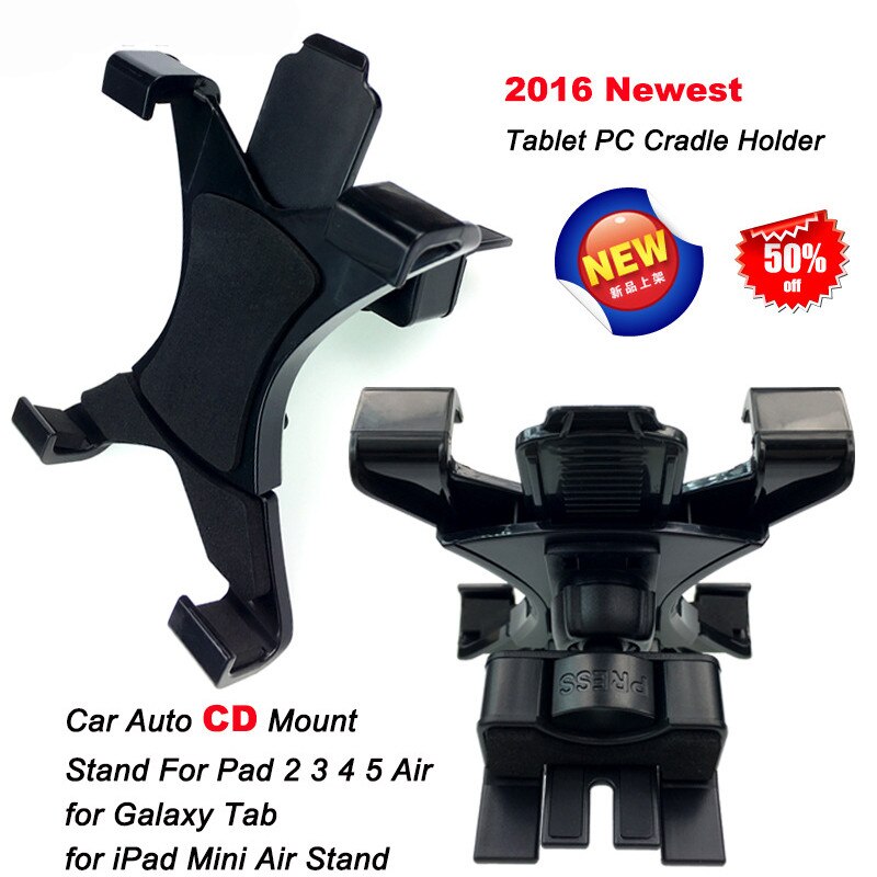 Universele 7 8 9 10 11 inch tablet PC houder Auto Auto CD Mount Tablet PC Houder Stand voor iPad 2/3/4 5 Air voor Galaxy Tab a6