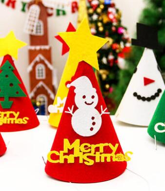 Kerstmuts van niet-geweven stof, cartoon kerstman, sneeuwpop, kerstboom, kerstversiering voor dames/heren/kinderen/volwassenen: Sneeuwman