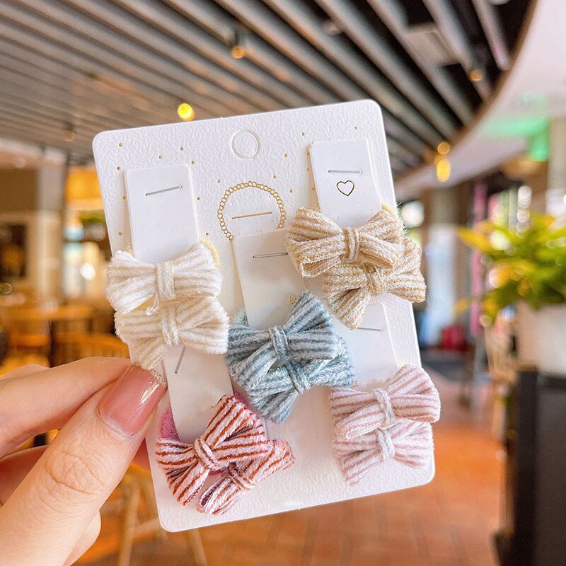 10 pz/lotto Bowknot accessori per capelli per bambini principessa ragazze Solid Dot fascia per capelli copricapo bambini corde per capelli elastici copricapo: style5