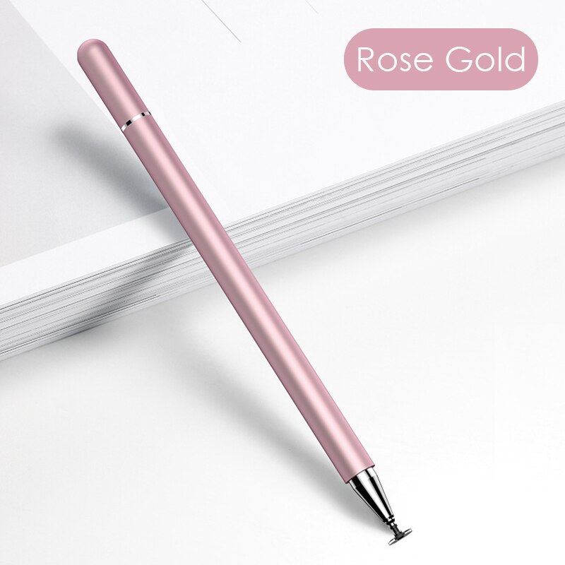 Stylet pour smartphone, tablette, écran capacitif, crayon, écriture, dessin, stylet tactile pour ipad, compatible avec tous les appareils android: Or rose