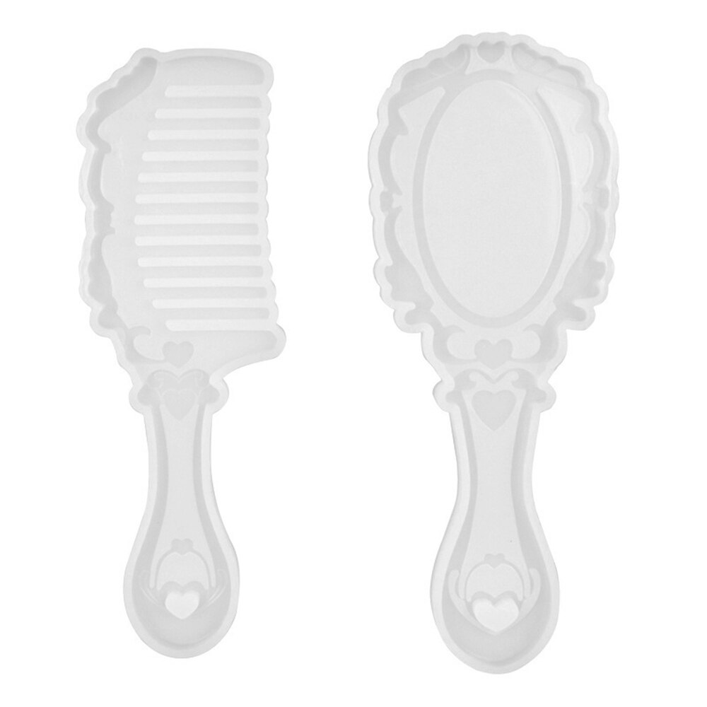 DIY handcraft peine espejo peine silicona molde de resina epoxy 1pc flexible y durable