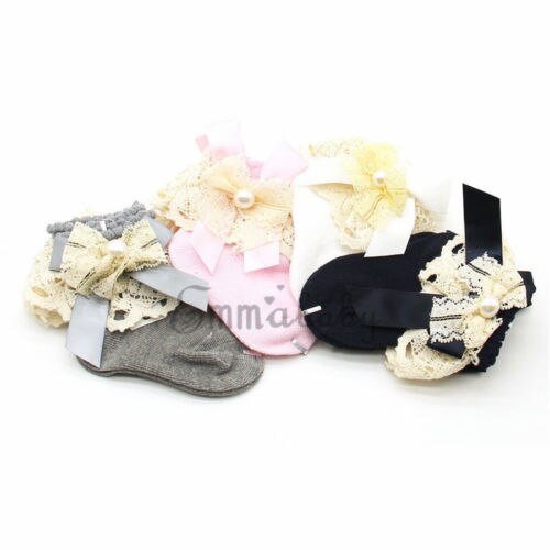 Baby Sock 1 Pair Girl Kids Newborn Baby Lace Ruffle Socks Warm Bowknot Non-slip Cotton Ankle Socks