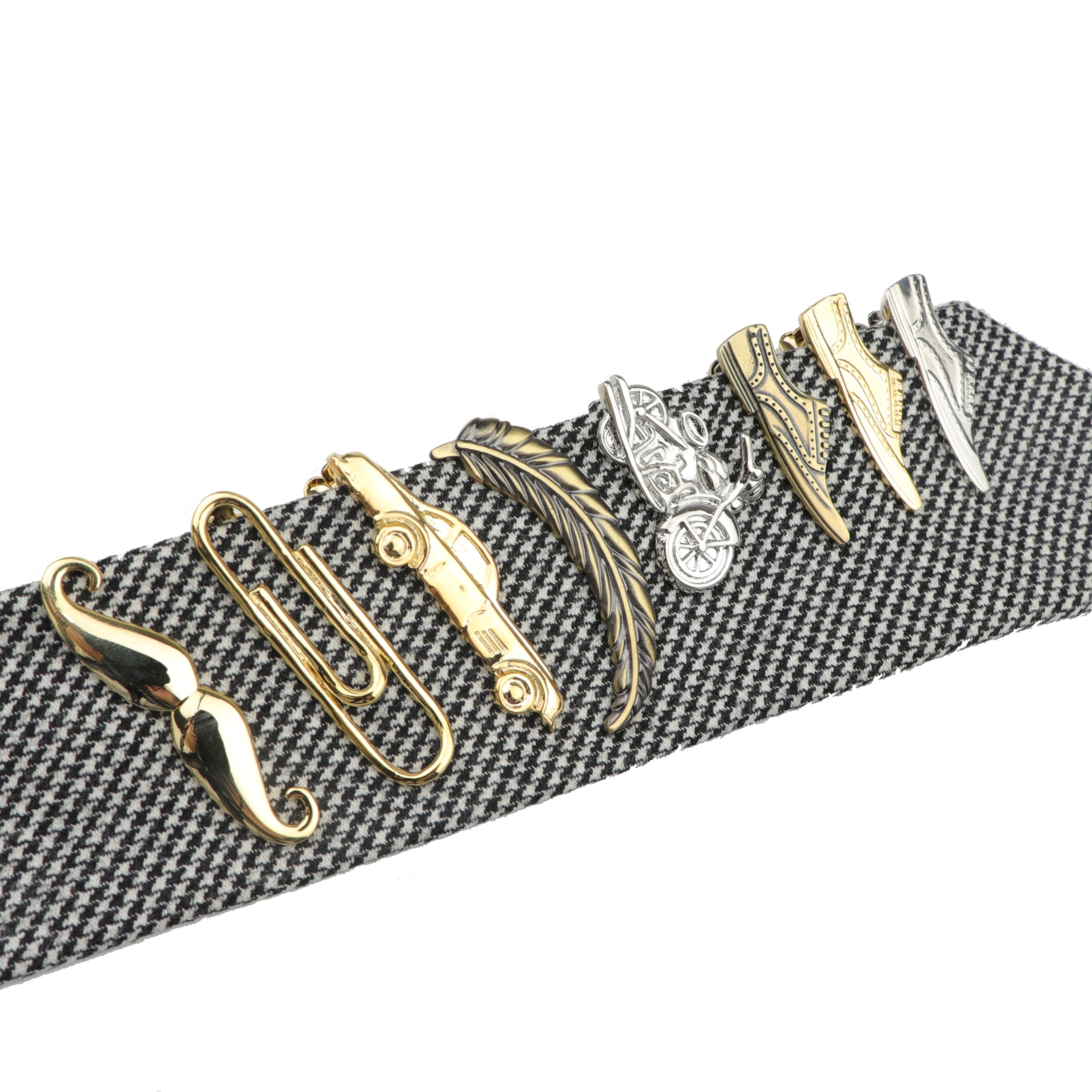 Mand ny slips clip mand bar afslappet cykel blad slips clips #39 rustfrit stål smykker herretøjstilbehør