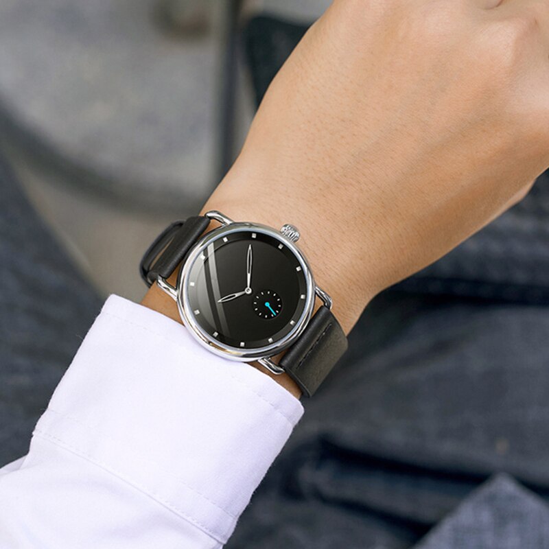 Heren Horloges Minimalistische Ultra Dunne Mode Dressy Horloge Voor Mannen Business Casual Luxe Quartz Horloge FOU99