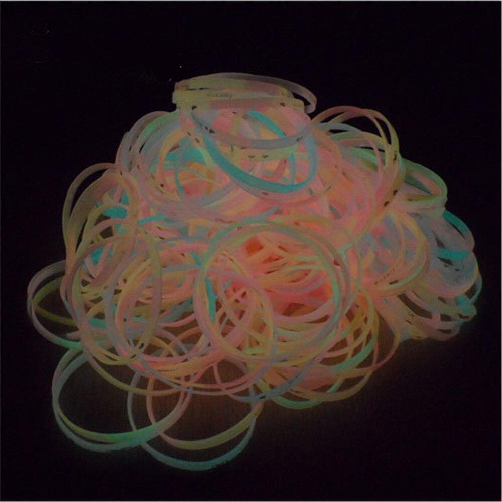 Colorful Printed Letters Night Luminous Silicone Sports Bracelets & Bangles Fluorescent Rubber Fitness Wristband Bracelet A163