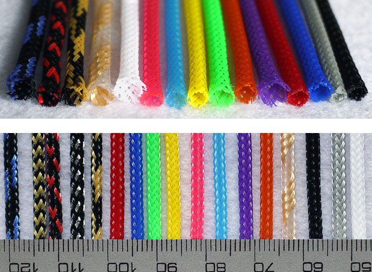 3 MM 1/8 "Eng Geflochtenes PET Dehnbarer Muffe Kabel Draht Mantel Freies -5 Meter