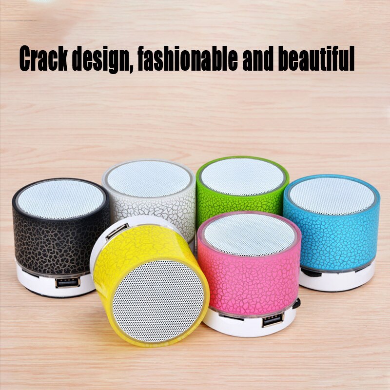 Wirless Bluetooth Speaker Led Light Crack Mini Portable Speaker Outdoor Sound Box Voor Mobiele Telefoon