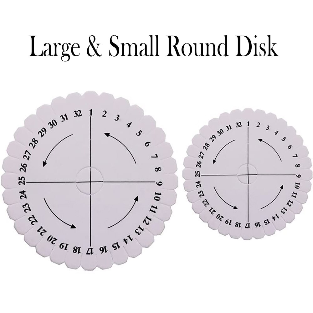 Braiding Disk Round Square Kumihimo Beading Cord Disc Braiding Braided Plate DIY Bracelet Loom Weaving Board Craft Tools: No5