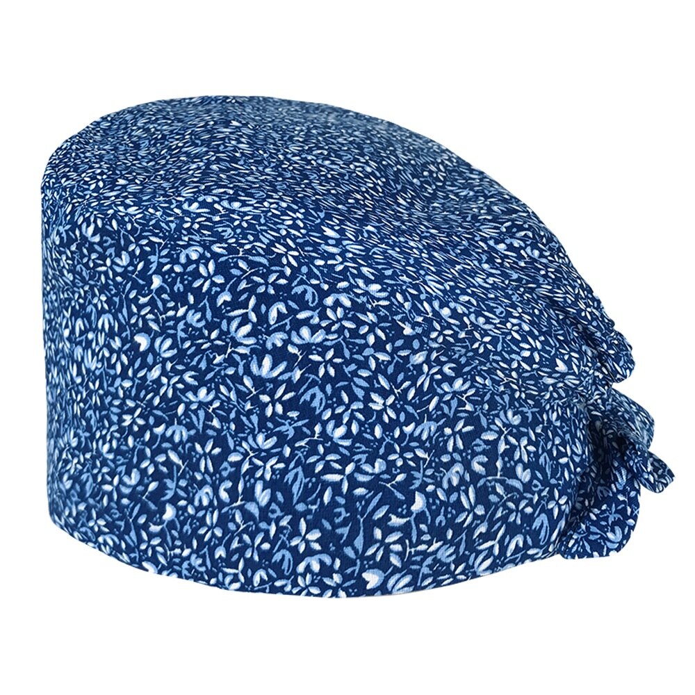 Unisex cotton and linen cartoon cute printing nursing hat lab spa pet shop working cap breathable nurse head caps: 12159