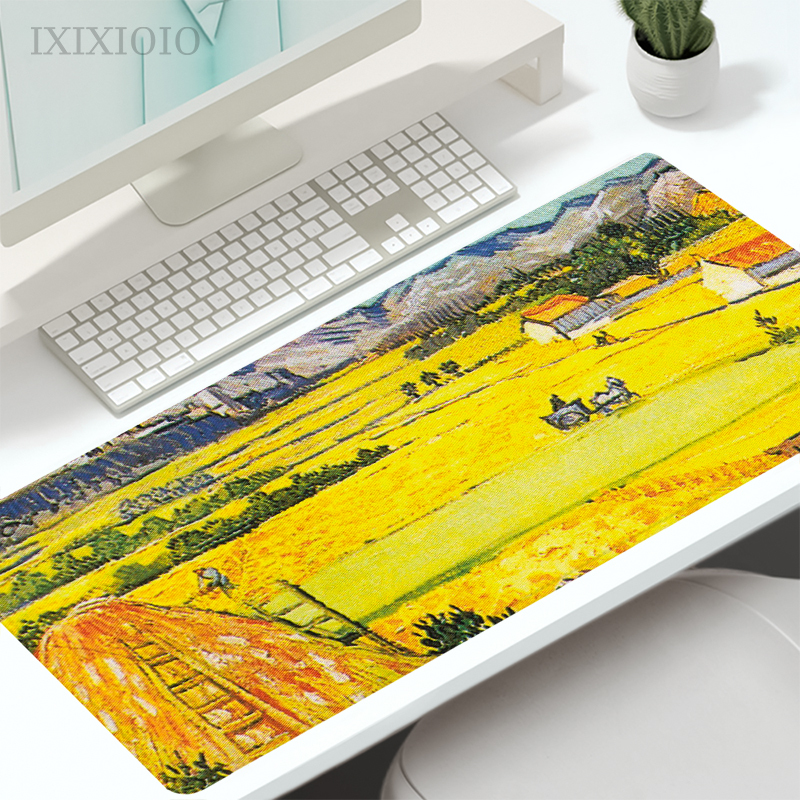 Van Gogh Oil Painting Mouse Pad Gaming XL Home Mousepad XXL Mouse Mat Office Natural Rubber Soft Gaming laptop Desktop Mouse Pad: XS / Khaki