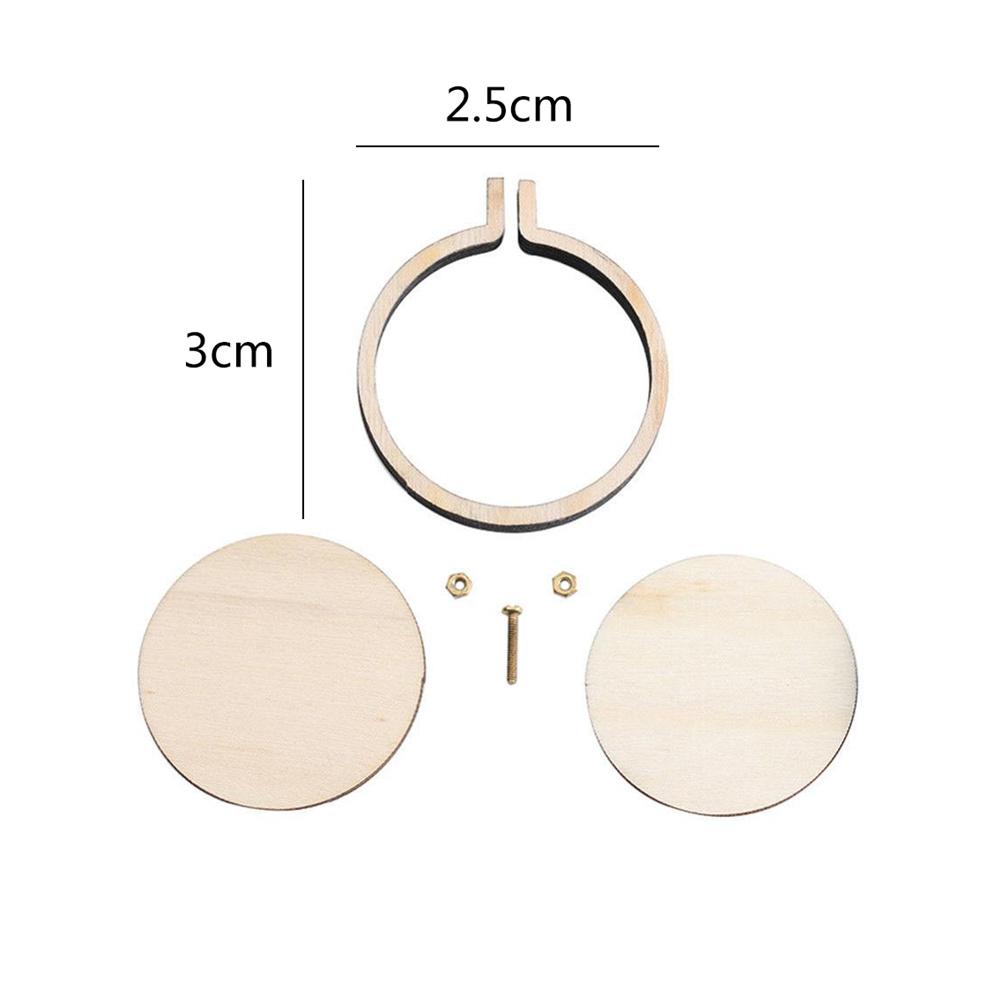 Embroidery Fixed Frame DIY Cross Stitch Sewing Handmade Stitches Crafts Tool Mini Wooden Hoop/Ring: As the picture