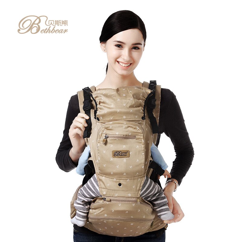 Beth Bear-porte-bébé en coton | 360, siège Hipseat à capuche, kangourou, Portabebes, écharpe ergonomique, pour enfants en bas âge
