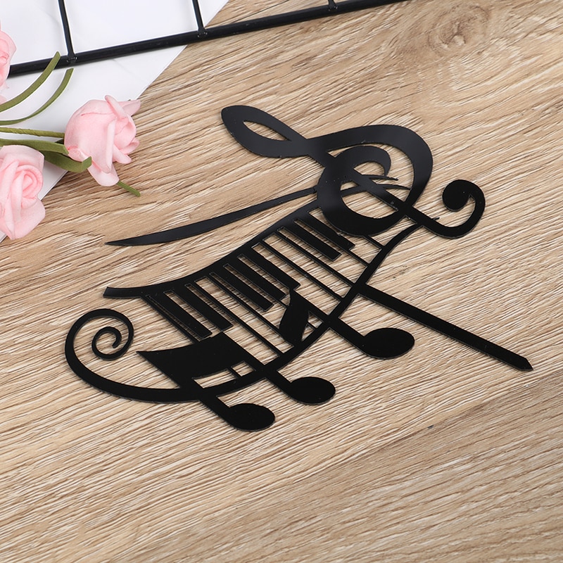 Musical Note Acrylic Cake Topper Music Festival Cake Topper For Wedding Birthday Music Party Cake Decorations Supplies
