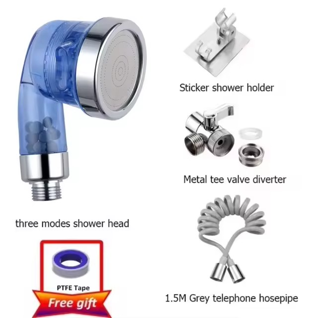 Kitchen Faucet Extender Bathroom Basin Tap Aerator with Diverter Valve 3 Modes Shower Head Faucet Attachment External Shower Set: Gold