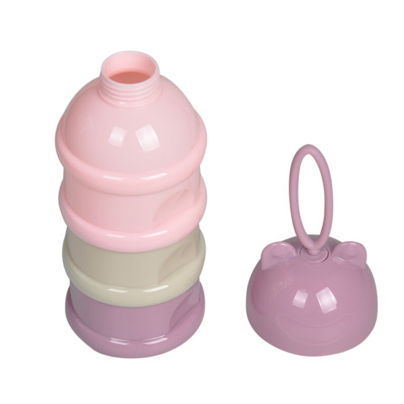 Food Container Storage Baby Portable Dispensing Toddler Machine Food Box Grid Feeding Child Three Storage Formula