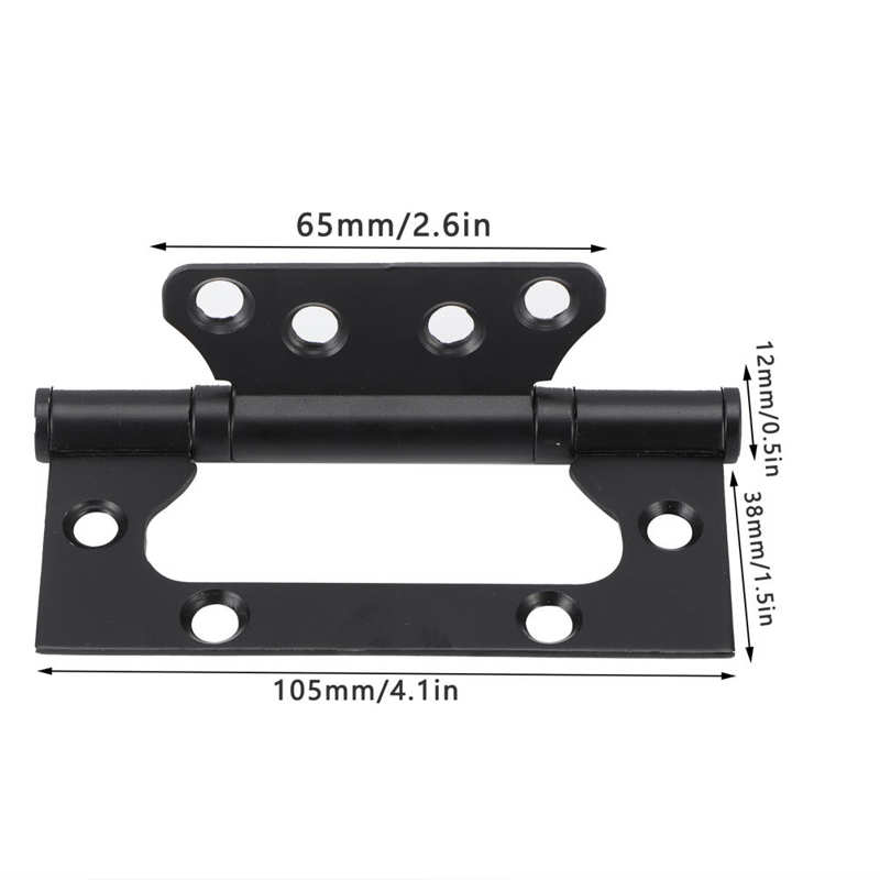 3Set Window Door Fittings Flat Hinge Zinc Alloy Open Mute Bearing Furniture Hinges Hardware Fitting Accessory Black