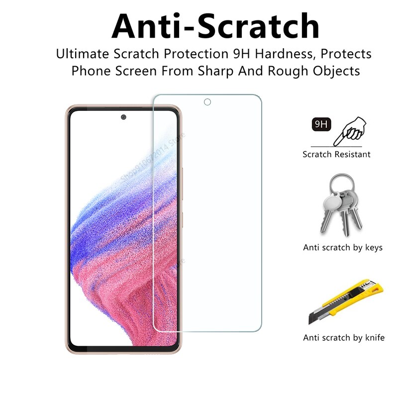 4PCS Tempered Glass For Samsung Galaxy A52S Glass Transparent HD For Samsung A53 A50S A10S A33 A73 M11 M53 A13 Screen Protector