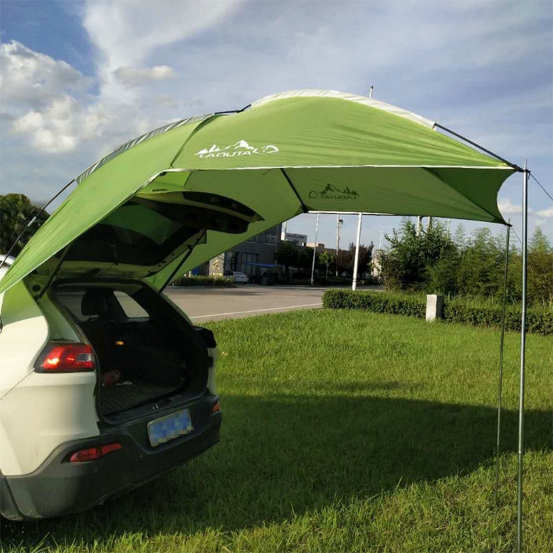 Auto-sonnenschutzzelt mit halterung, heckklappen-sonnenschutzmarkise für selbstfahrer