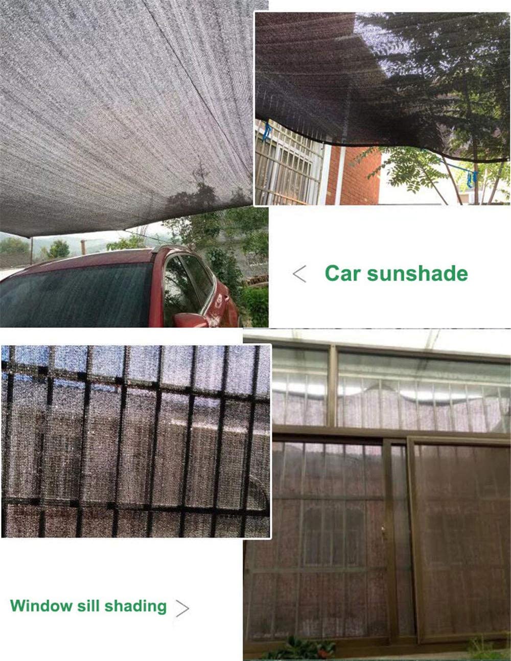 Greenhouse Covers Sunblock Shade Cloth Net Mesh Tarp 85% UV-Resistant, Outdoor Shade Screen Taped Edge with Grommets