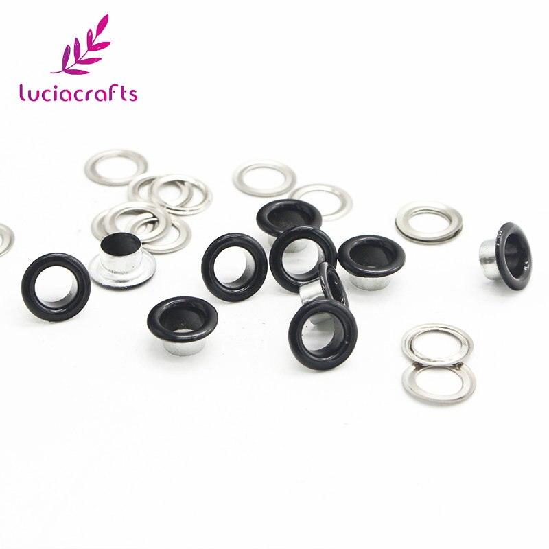 Lucia askartelu 50 setti 10.5*6.5*5mm metallinen silmukka scrapbooking askartelu itse koristelu vaate nuken silmukat tarvikkeet  g1301: Musta