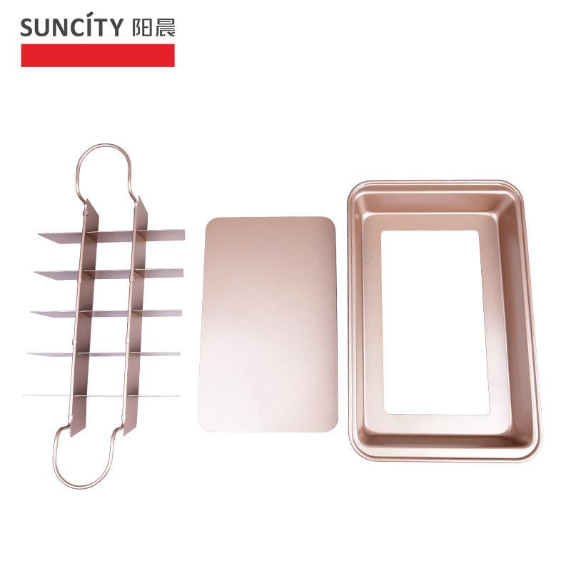 3Pcs/Set 18 Grids Brownie Baking Pan Removable Bottom Brownie Cake Pan Carbon Steel Baking Tray Kitchen Bakeware Tools: 18 Grids Brownie Pan