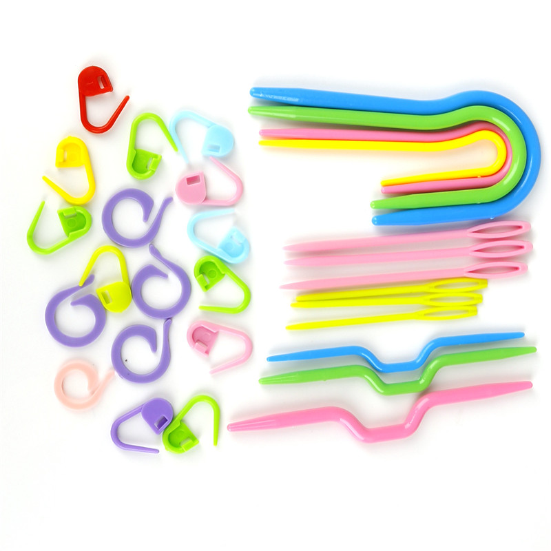 1 set ABS Plastic Knit Stitch Breinaalden Haaknaald Plastic Markers Naald Clip Craft Haakt Breien Locking Stitch