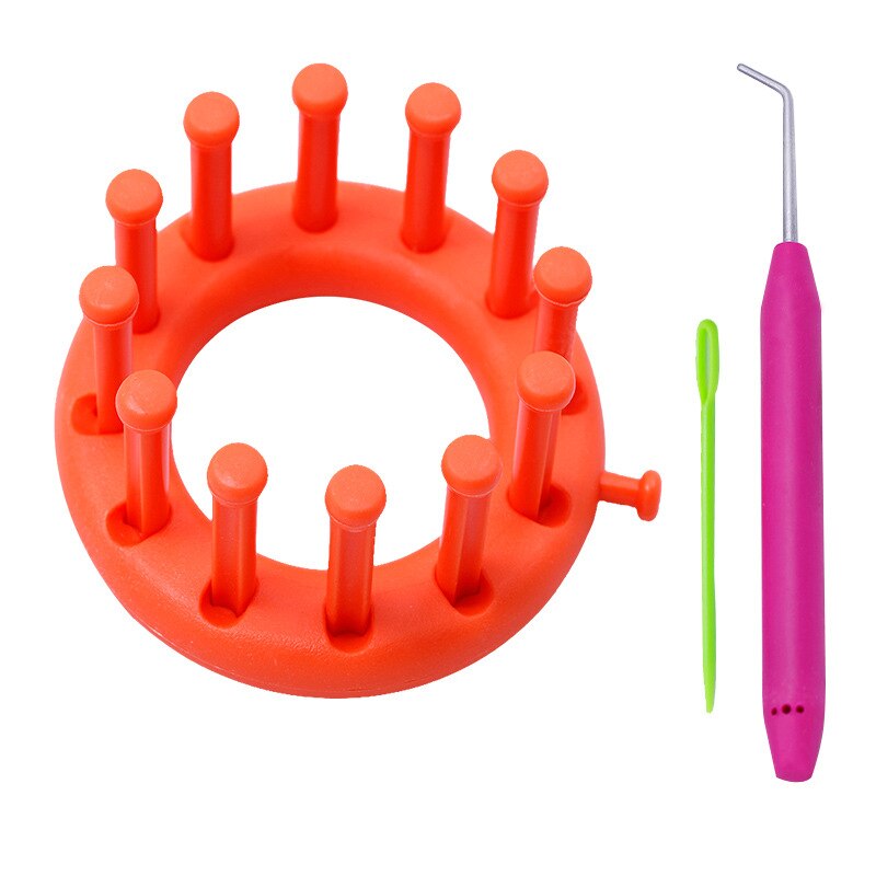 3PCS DIY Circular Knitter Knitting Loom Needle Hook Sweater Hat Wool Making Craft Tool