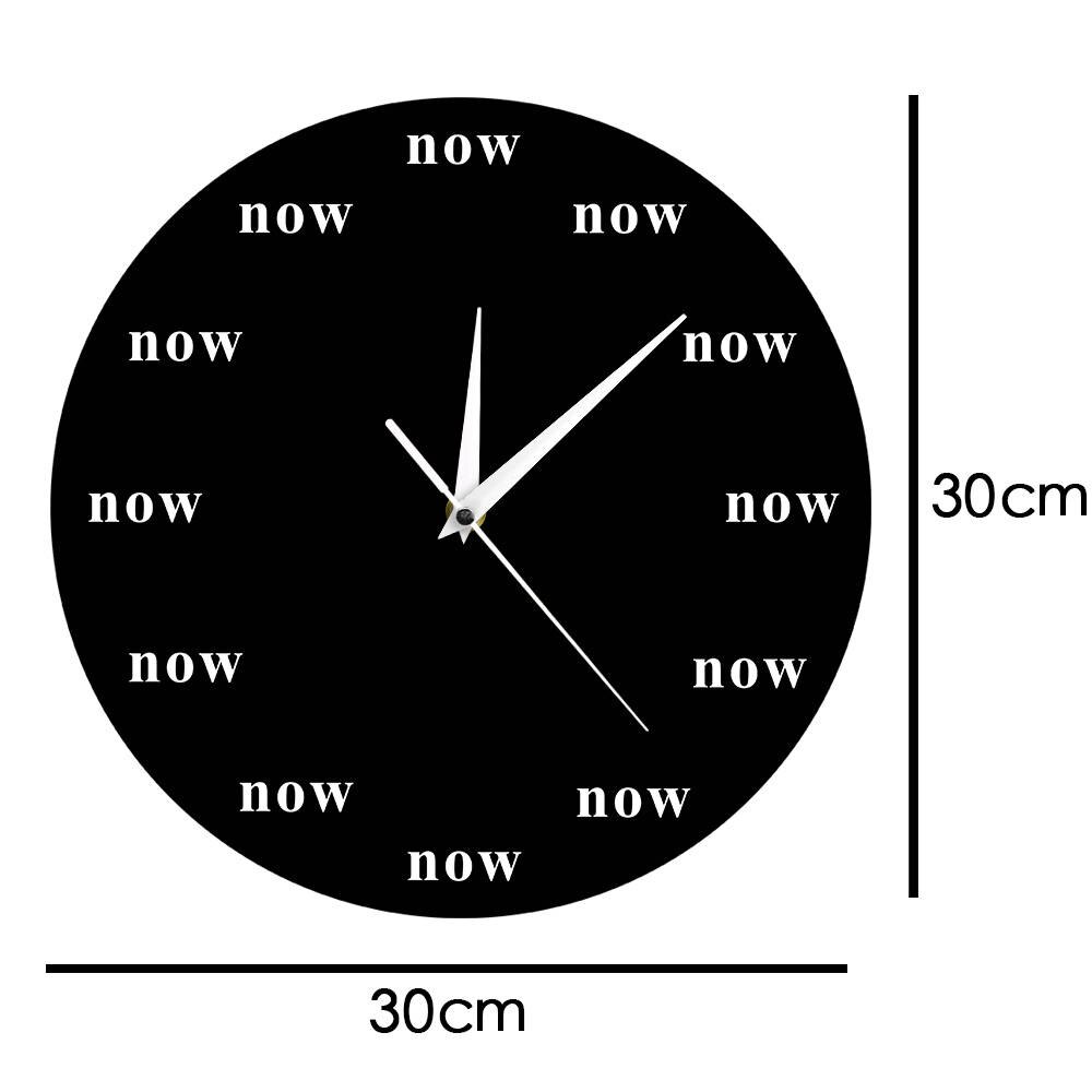 Time is Now Iconic Wall Clock Now Time Motivational Clock Your Daily Reminder to Live in the Now Treasure Your Time Kids