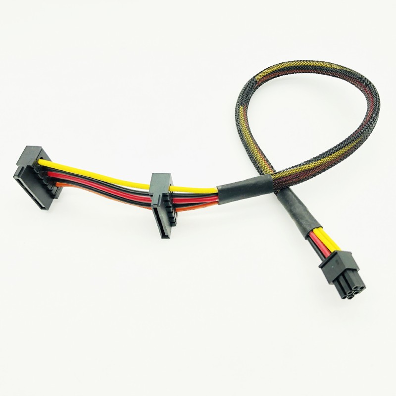 Mini Cable de alimentación de conector SATA Dual de 6 pines para Dell Vostro 3668 3667 3650 disco duro SATA HDD SSD Cable de alimentación