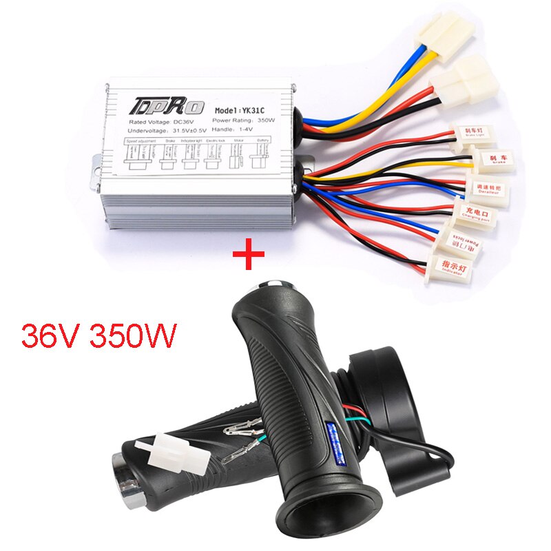 TDPRO 24V/36V/48V 350/500/800/1000W Motor Brush Controller Speed Throttle Twist Grip For Electric Bicycle Scooter ATV Buggy Bike: 36V 350W