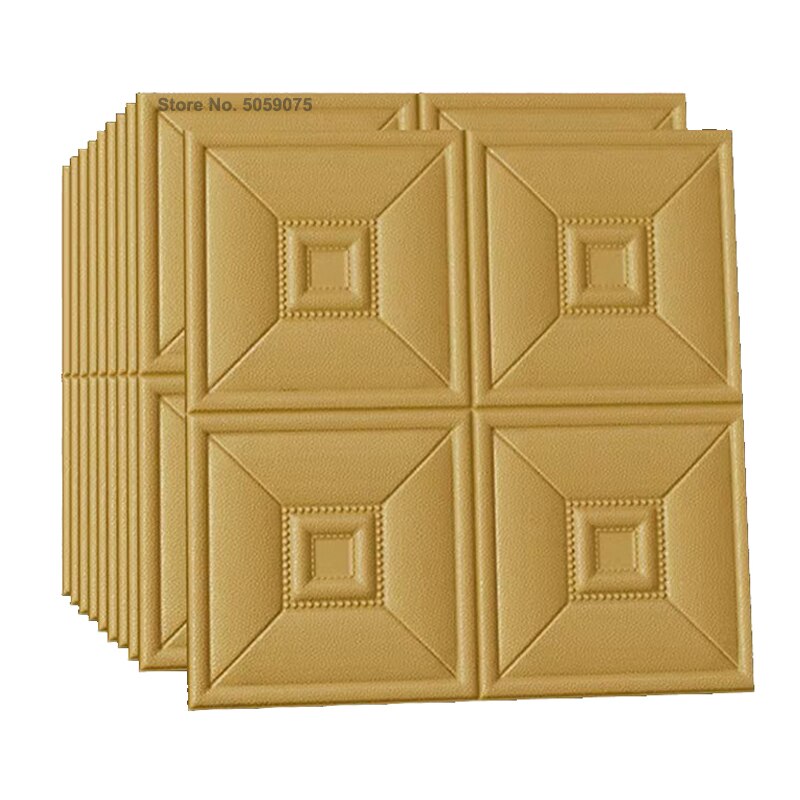 3d väggklistermärken självhäftande tak dekorativa klistermärken vardagsrum sovrum tv bakgrund tapet skum tapet: 024c / 1 st 70 x 70cm