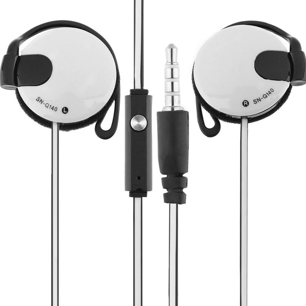 Mobiele bedrade hoofdtelefoon, 3.5mm sportoordopjes met bas, stereo headset met microfoon, muziekoordopjes voor huawei: Wit