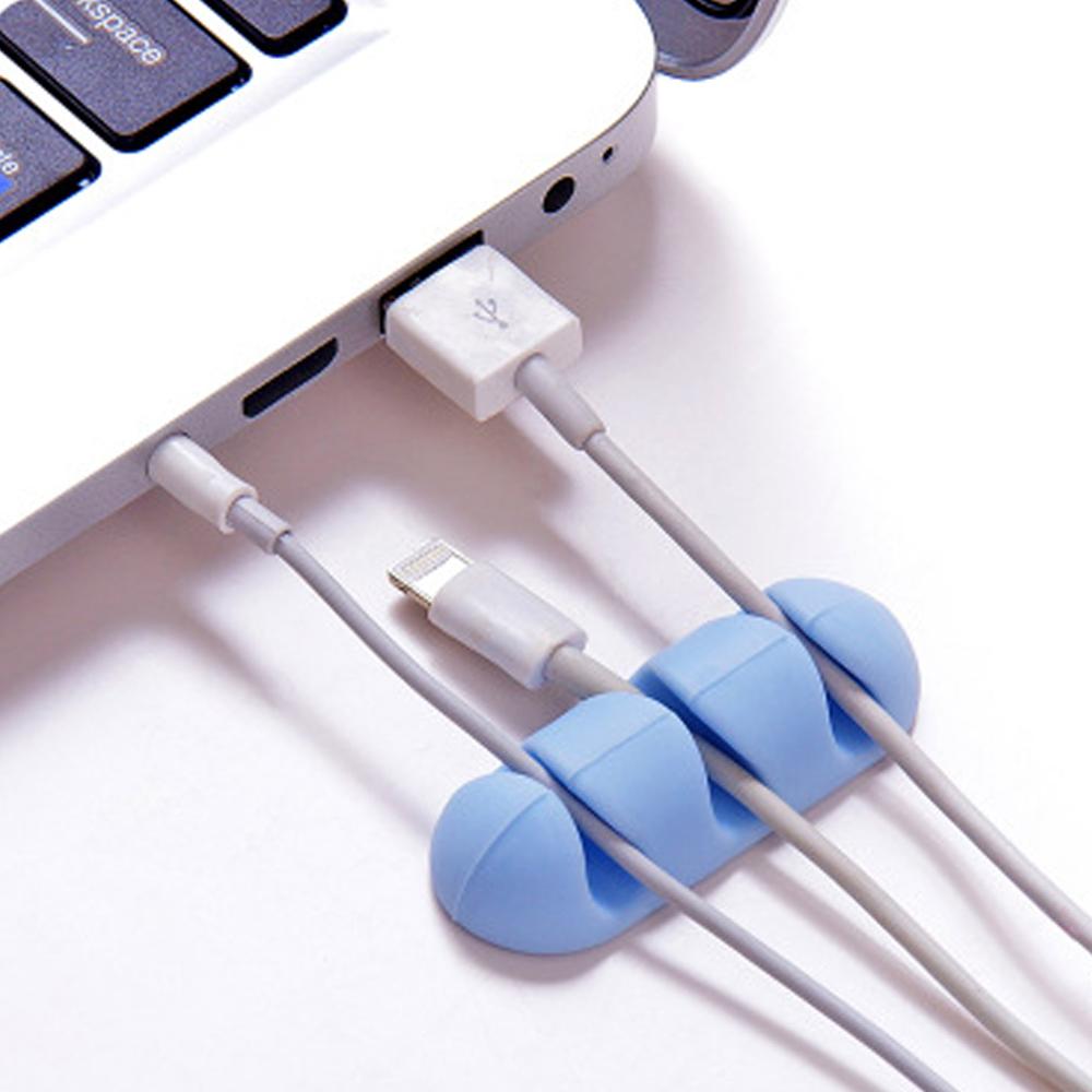 5Pcs Mini Wire Holder Silicone for Earphone Desktop Car Cable Line Clasp Self-adhesive Clamp Cable Organizer Fixer Cable Clip