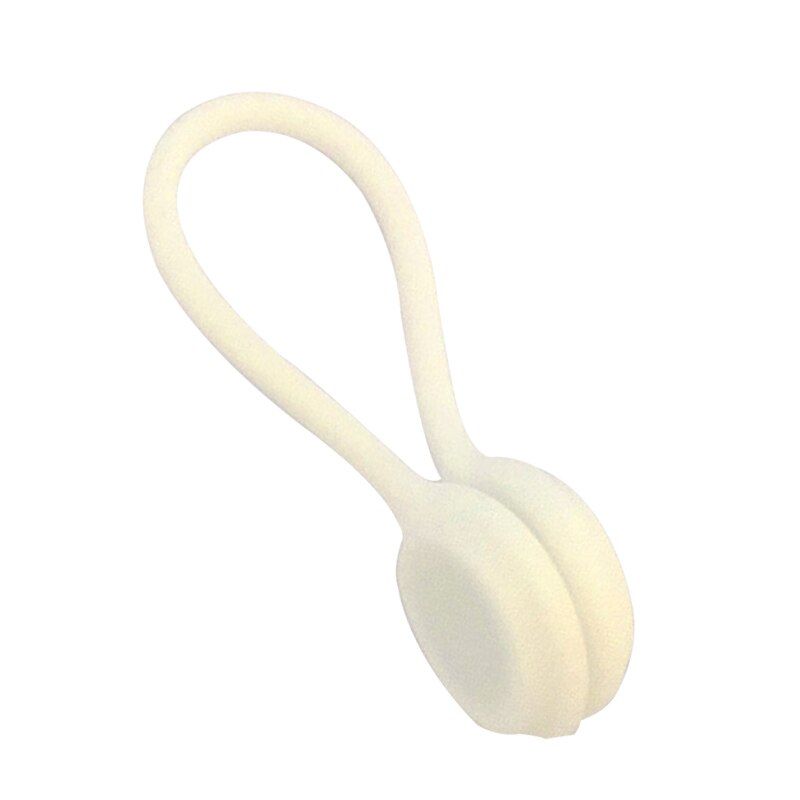 Silicone Cable Organizer Headset Phone Earphone Cable Winder Wire Management Holder Office Organizer Mouse Cord Clip Protector: White
