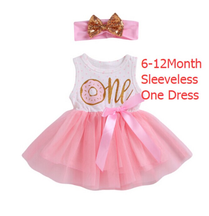 1st 2nd 3rd Third Birthday Donut Polka Dot Dress Girls Toddler Outfits Tutu Dresses Princess Party Dress: 2
