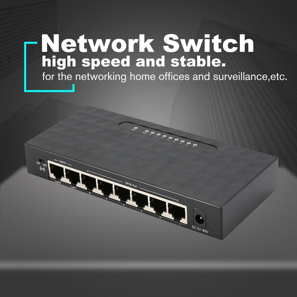 8 Port 100Mbps Switch SPOE Fast Power Over Ethernet Switch SPOE Network Smart Switch Supplier