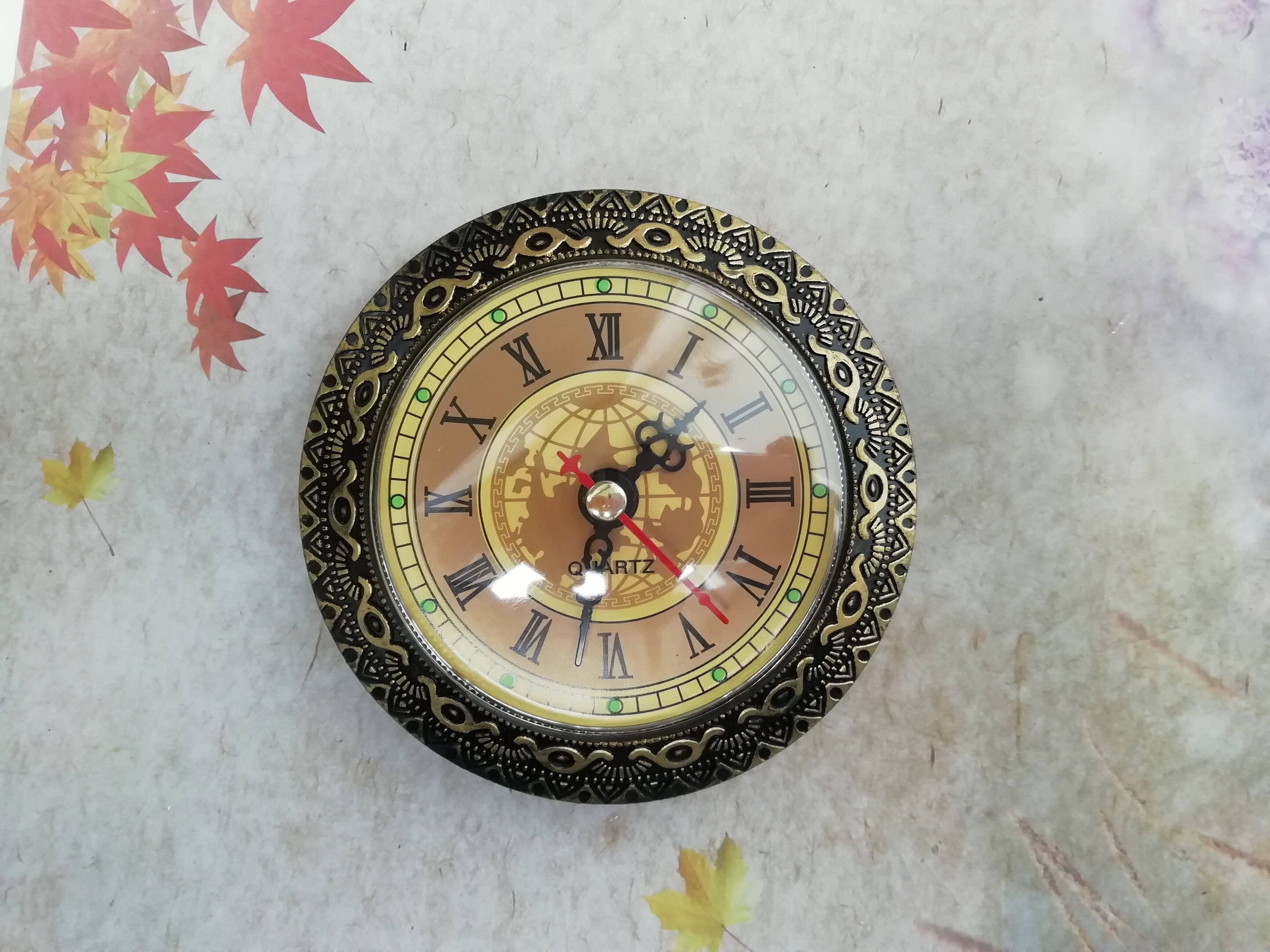 10PCS The Old Battery Quartz FIT-UP Clock Insert Diameter 92MM DIY Desk Clock Making Kits