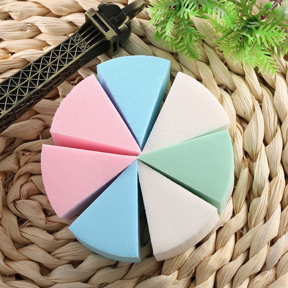 8 stk makeup foundation svamp sminke kosmetisk puffpulver glatt skjønnhet kosmetisk sminke svamp skjønnhetsverktøy