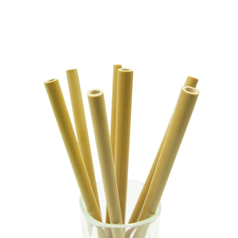 Pandoo Cocktailrietjes Van 100% Bamboe, Inclusief Reinigingsborstel Herbruikbare En Milieuvriendelijke Rietjes 100 Biologisch Afbreekbaar Verpakking Van 12 Stuks