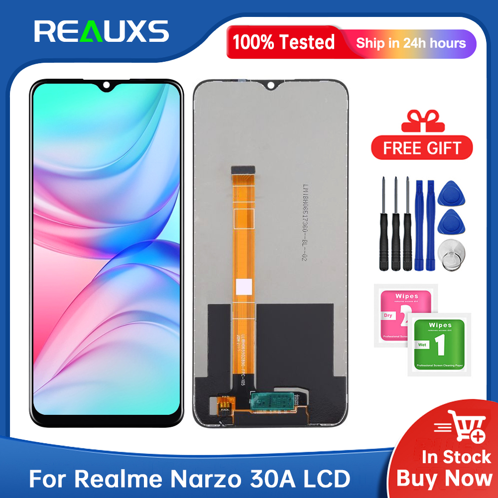 6.5&quot; Original for Realme Narzo 30A LCD Display Touch Screen Digitizer Assembly Replacement Repair Parts for Narzo30A RMX3171 LCD