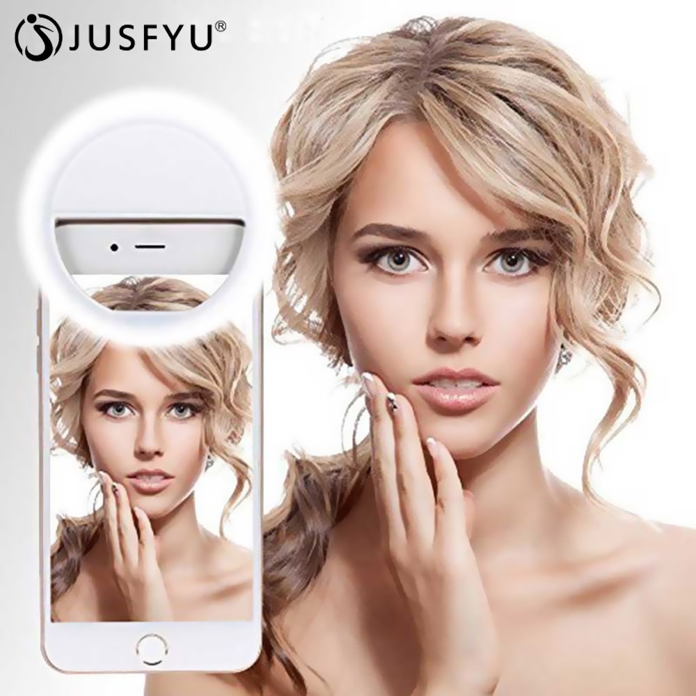 Selfie LED Ring Flash Lumiere Telephone Portable Mobile Phone Fill Light Clip Lamp For iPhone telefoon lens lampka do telefonu