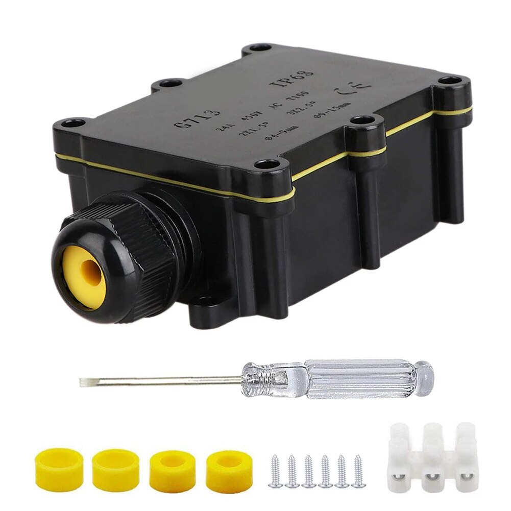 IP68 Outdoor Waterproof Cable Connector Terminal Junction Box External Cable Connector 2 Way Plug Line Case Connector Protect