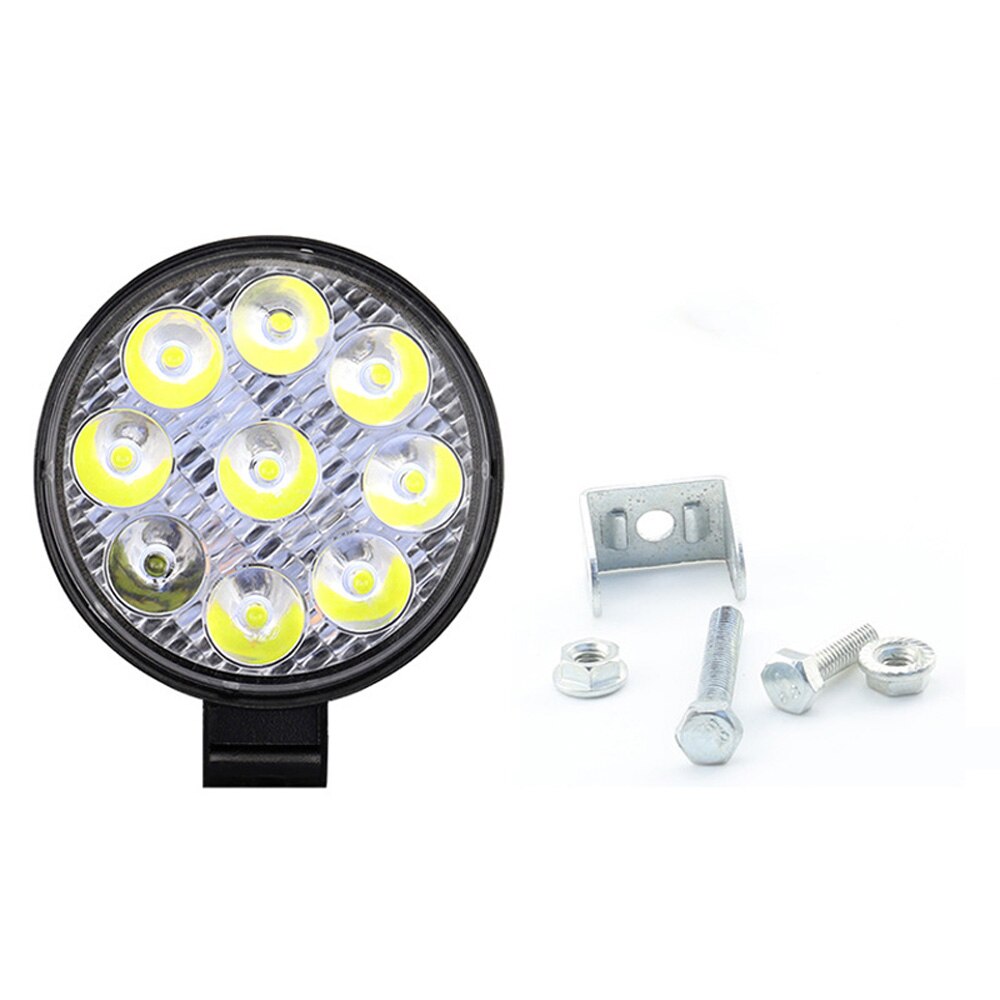 2pcs Aluminum LED Car Lights 9LED*3W High Intensity LED For Off-road Vehicle Lighting Car Headlight Fog Lights Auto Parts