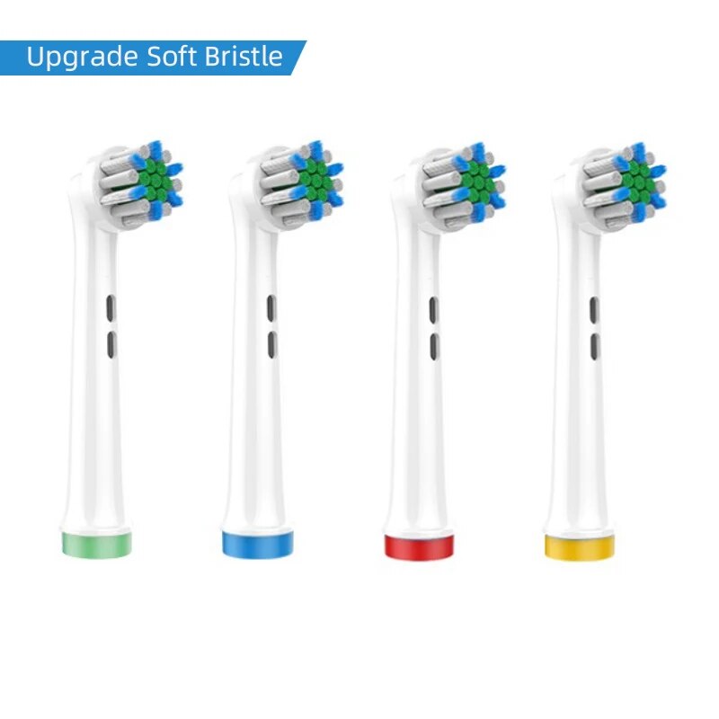Têtes de brosse à dents électrique à poils Dupont, 4 pièces, blanchiment des dents, nettoyage quotidien, nettoyage précis, soins doux, fonction pour Oral B