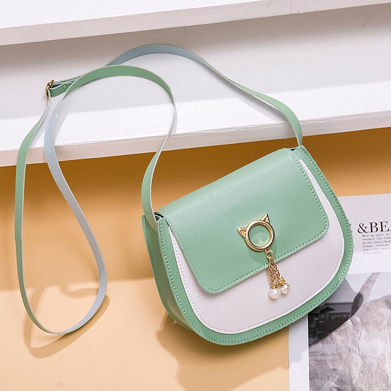 Dames handtas versie van de casual kleine contrasterende kleur persoonlijkheid dames handtas schouder diagonaal crossbody tas